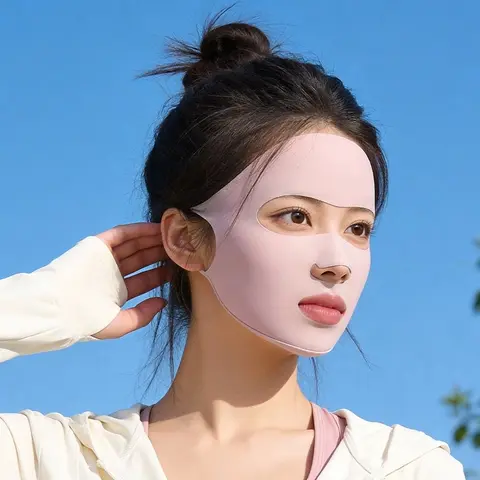 Sun Protection Face Mask Ice Silk Mask Full Face Golf Open UV Protection Face Bikini