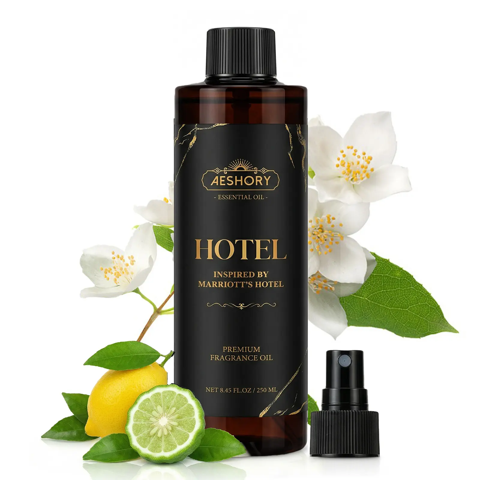 AESHORY Luxury Home Fragrance Oil for Diffusers & Sprays – 250ml Premium Hotel Scent Air Freshener, Non-Flammable, Hypoallergenic & Pet Safe Formula – Long Lasting Aromatherapy for Living Room, Bedroom, Car & Office (Inspired by 5-Star Hotels)