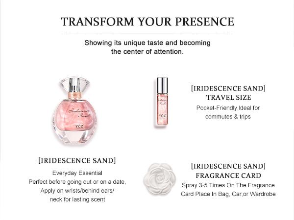 YCZ Golden Sands Perfume Gift Set - 3-Piece Floral Oriental Fragrance with 50ml & 15ml Perfumes, Camellia Diffuser Stone, Elegant Gift Box for gift box, perfect for lover, girlfriend & mother.