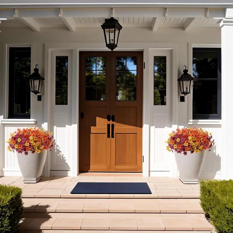 12 Bunches Decorative Artificial Flower for Outdoor Decoration, Faux Daisy Flowers for Fall & Winter Decor, Elegant Artificial Plants, Realistic Eucalyptus Leaves Silk Mums Fake Plants for Garden Pot, Fruit, Ornaments