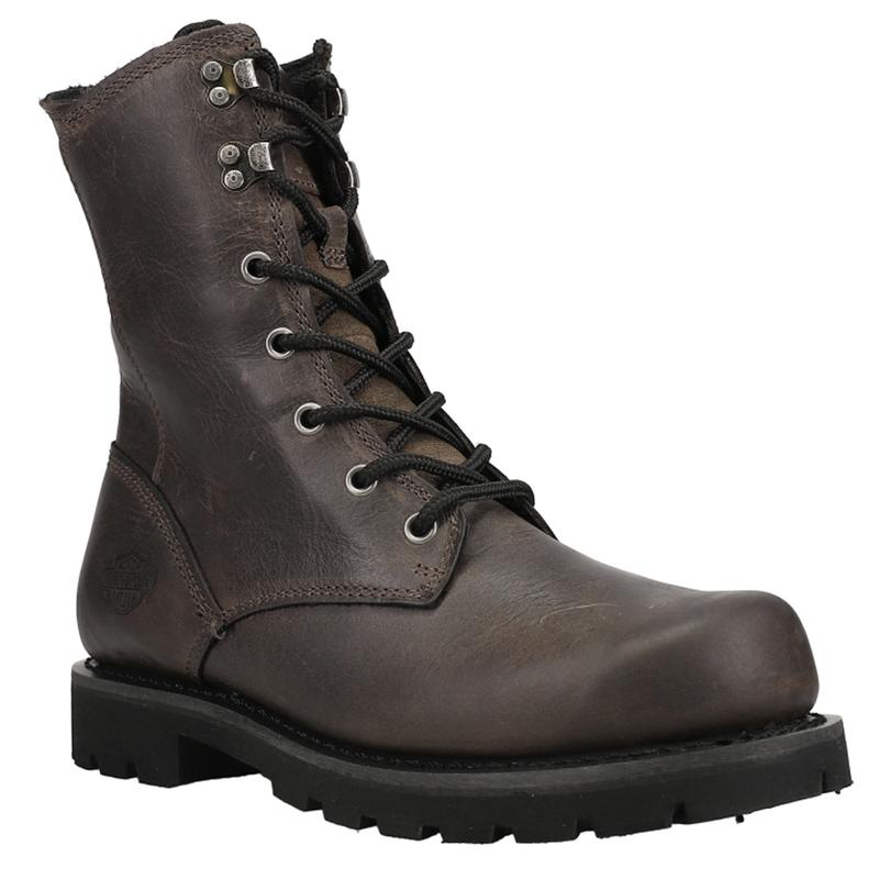 Harley-Davidson Womens Pearson 7 Inch Motorcycle Casual Boots Mid Calf Low Heel 1-2" - Grey