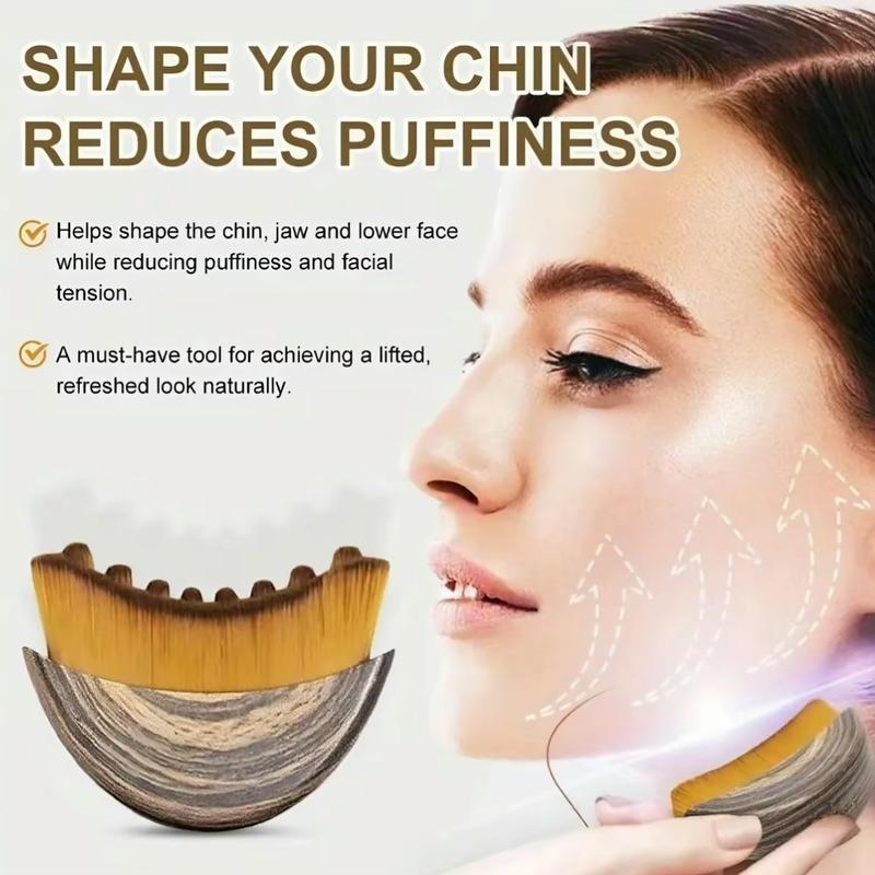 (Buy one, get one free)Lymphatic Contour Face Brush for Jawline & Chin Sculpting – Dry Brushing Massager for Lymphatic Drainage & Facial Fatigue Relief,  Ergonomically Designed to Fit The Skin Precisely beauty roller daily guasha massage Smooth