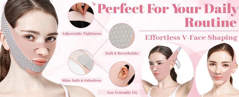 Jawline Shaper, Neck Firming Strap Facial Shaping Tool, Face Slimming & Jaw Exercise Tool, Skin Care Tools, Beauty Accessories
