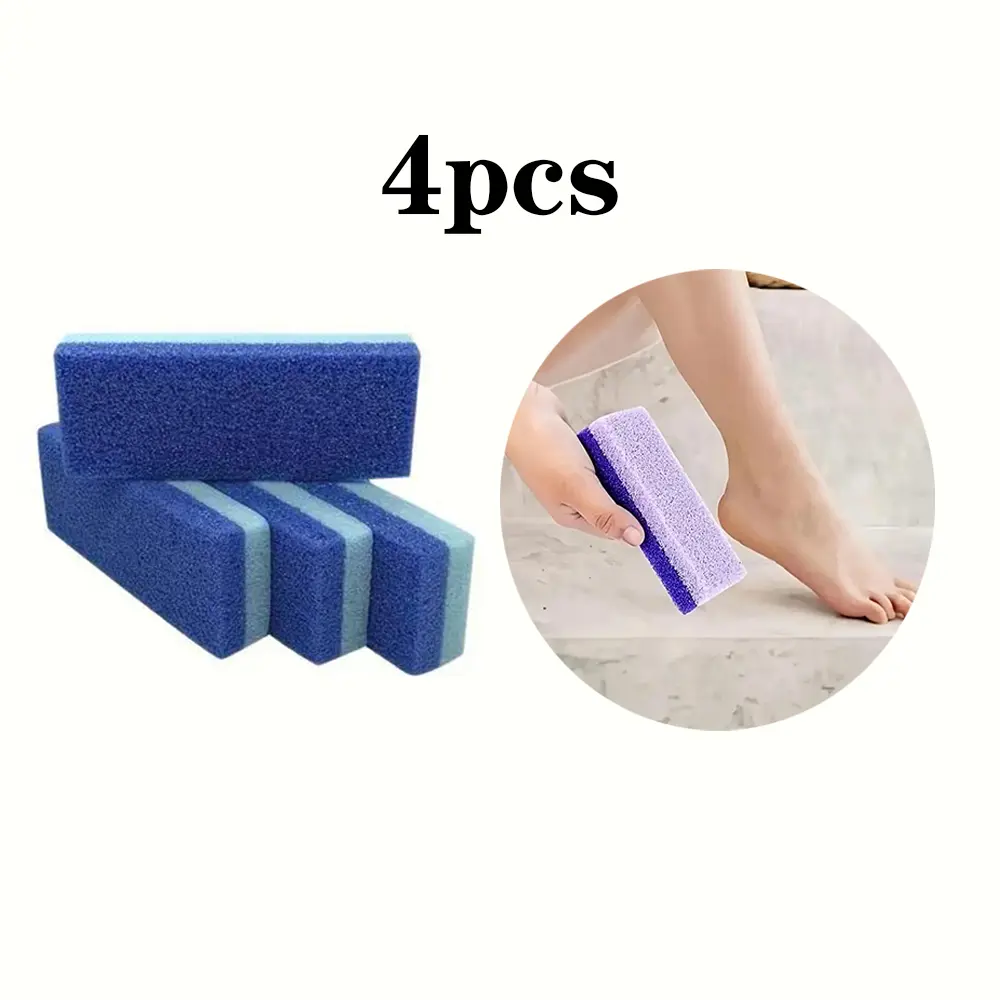 4-Pack Portable Foot Scrubber & Durable Exfoliating Pedicure Care Tool, Multi-Pack Home Body Cleansing Foot Care Accessory for Men/Women, 4 Pcs