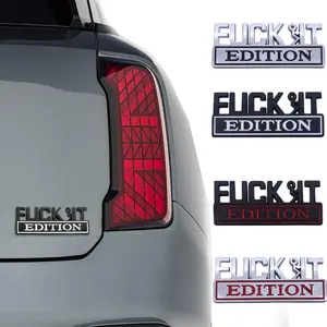 Fuck IT Edition Emblem, Car Exterior Emblems Badge 3D Sticker Decal, Fuck-IT Edition Emblem 3D Fender Badge Decal, 3D Fender Badge Decal Car Truck Replacement, Fit for All Cars Trunk Tailgate Window