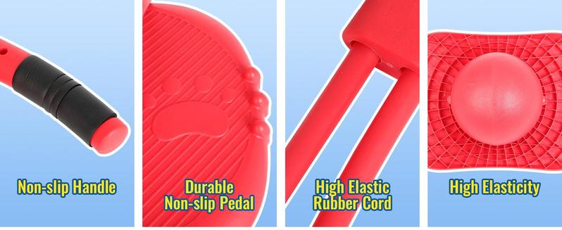 Kids' Handle-Pump Pogo Trick Ball Pogo Stick for Boys Girls Up to 180 lbs Durable Plastic Deck Indoor Outdoor Toy Jumper Trampoline with Easy Carry Handle Safe Quality Design