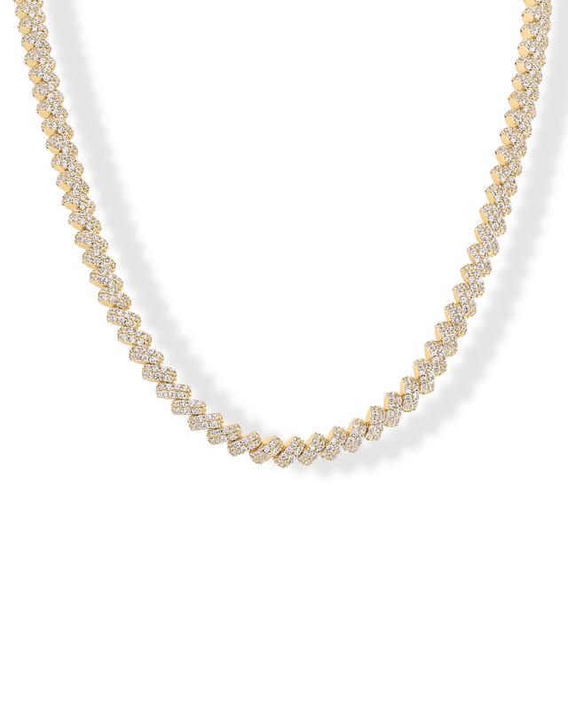 PAVOI 14k Gold Plated Tennis Necklace for Women - Statement Tennis Necklace with Cubic Zirconia - Trendy Bridal Jewelry