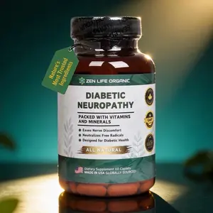 Zen Life Organic Diabetic Neuropathy Supplement 60 Capsules with Alpha Lipoic Acid & B Vitamins for Improved Nerve Function & Blood Sugar Balance Made in USA Healthcare
