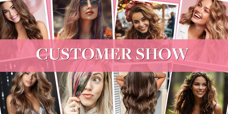 16 Colors Tinsel Hair Extensions , Fairy Hair Tinsel for Women & Girls Easy Apply Hair Highlights for Birthday Christmas New Year Party