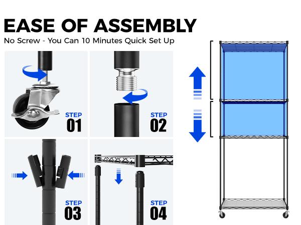 Barrina LP600 Indoor Greenhouse with Grow Light, 75W TX-S25 1.6FT 5000K, 4-Tier Plant Stand with Full Spectrum Lights, Plant Shelf with Tent, Timer & Thermometer for Seed Trays,Growth,23.6x13.8x59.1IN