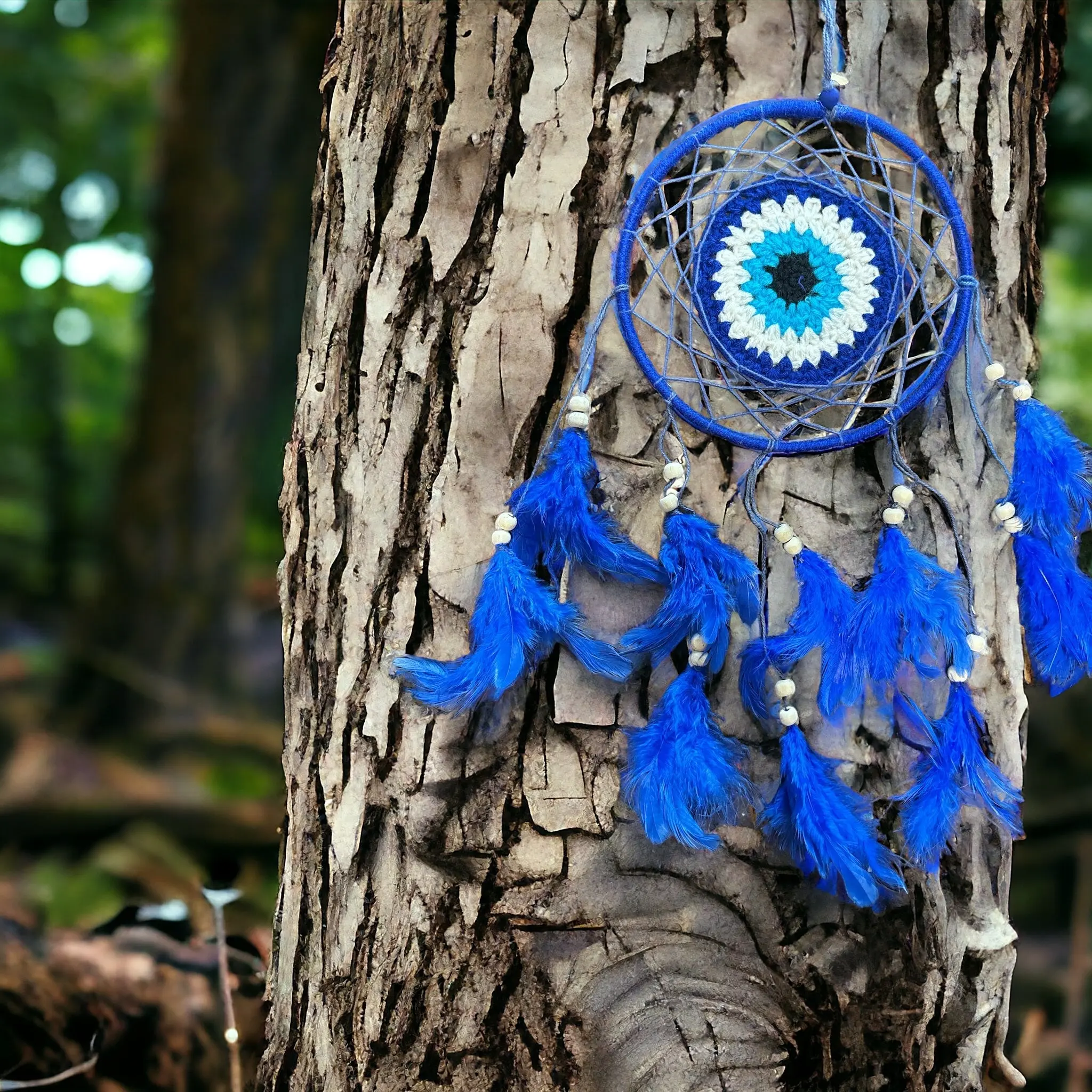 Blue Evil Eye Dream Catcher