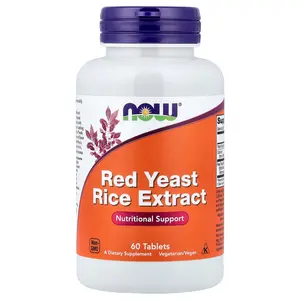 NOW Foods Red Yeast Rice Extract, 60 Tablets