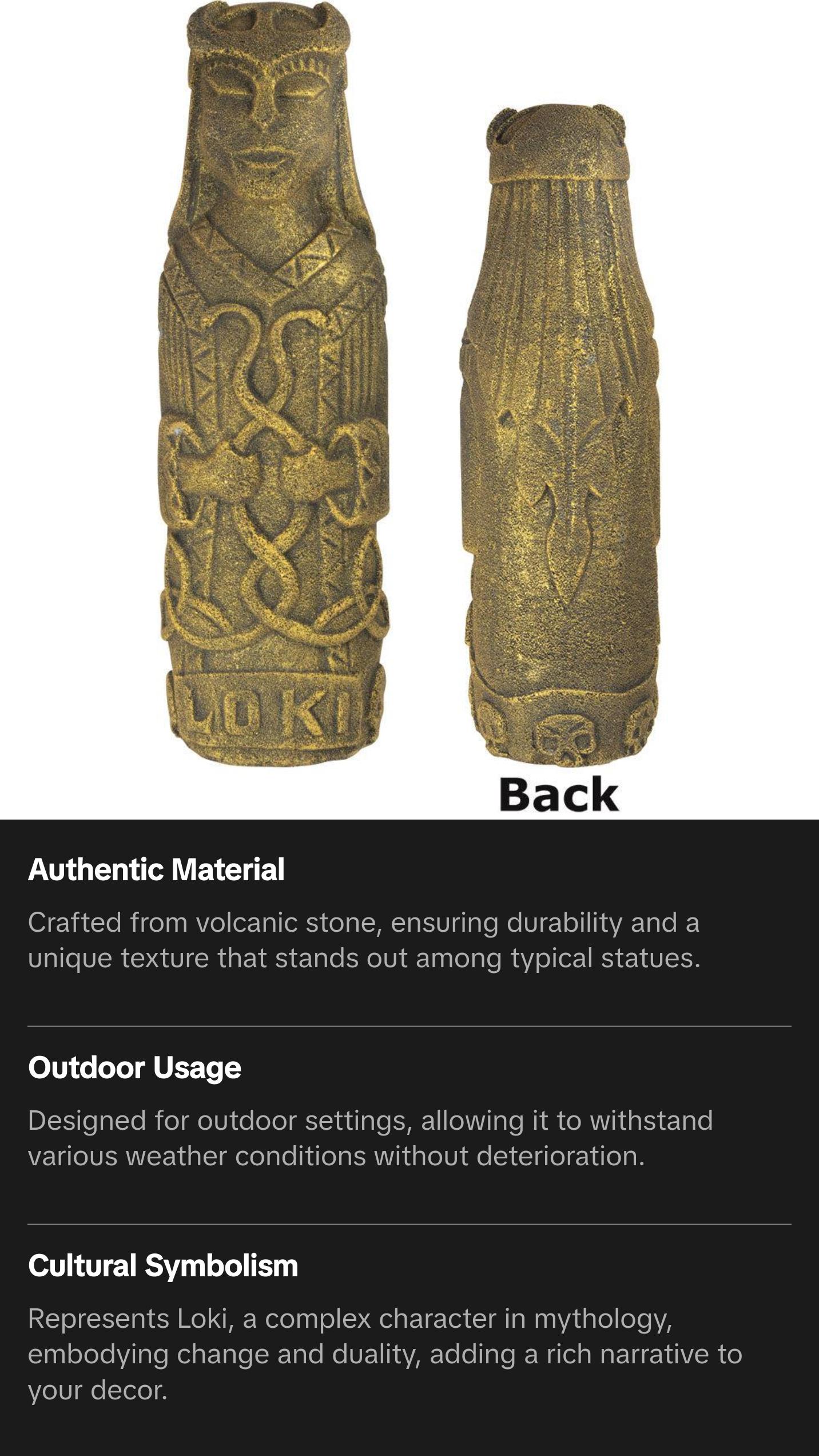 Loki Volcanic Stone Statue