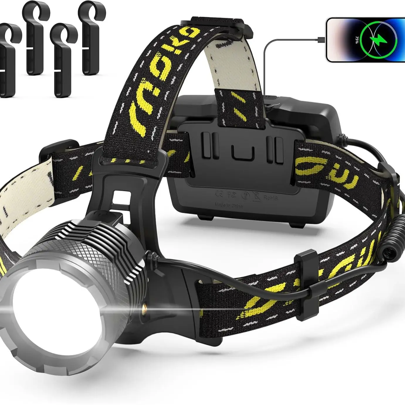 Upgraded version Black (150000LM) 60H