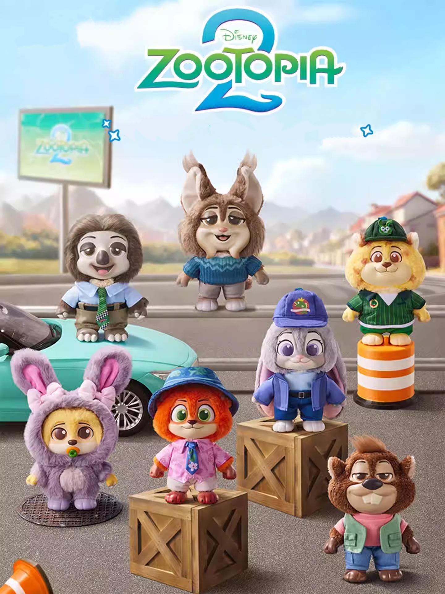Disney Zootopia 2 City Residents Series Vinyl Plush Blind Box,Collect All Beloved Characters Like Judy Hopps, Nick Wilde, Flash & More for Fans,Surprise Unboxing Fun,Cute Desk Decor,Disney Collection,Holiday Gift Birthday Gift (Figurine height 7")