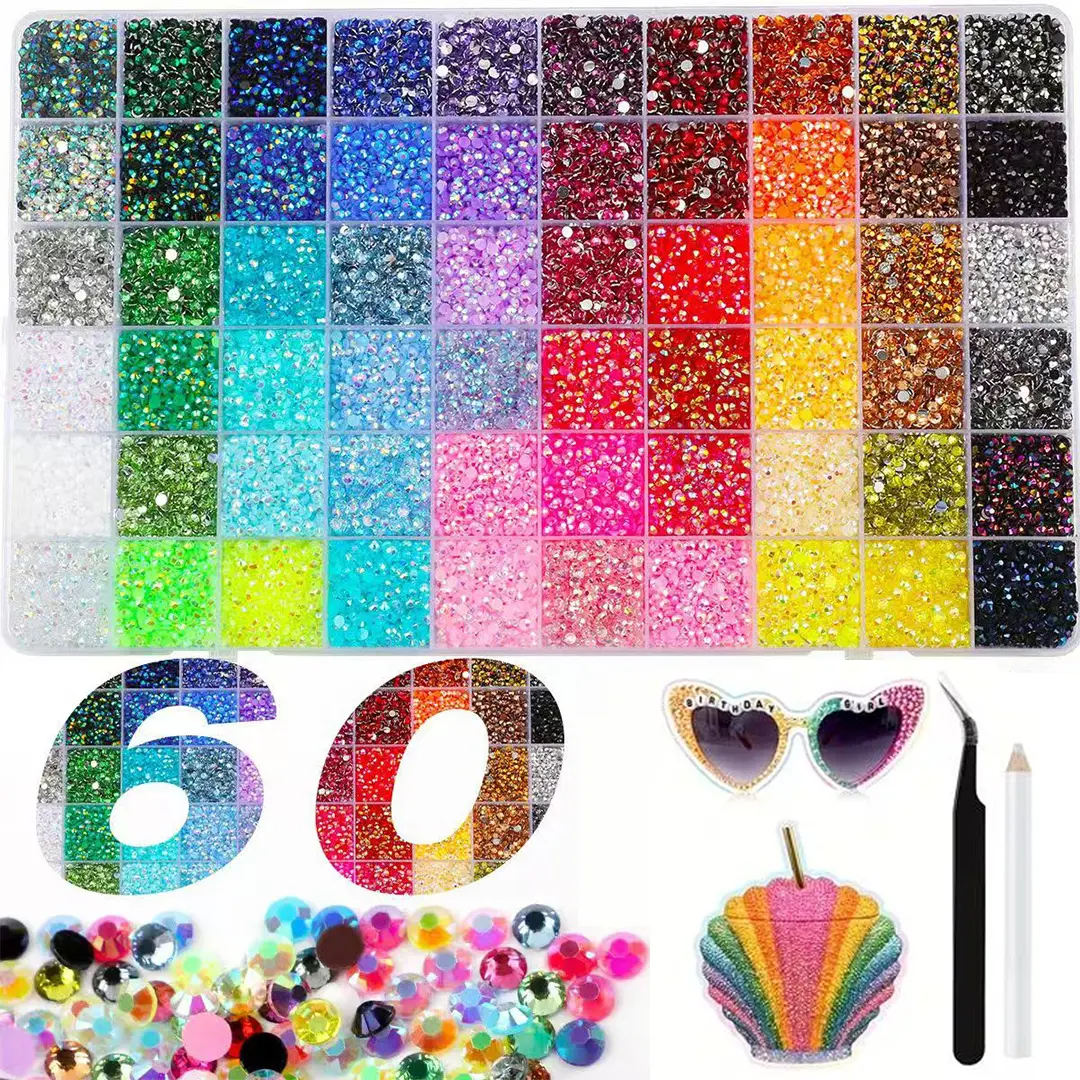 Rhinestone Bedazzling Multi-Pack Kit with 3mm Flatback Gems, Nail Art Decoration Craft Supply for Clothing & Shoes, Ideal Mother's Day Gift with Endless Possibilities, Bedazzling Kit, Rhinestone Bedazzling Kit
