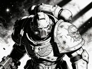 40k Space Marine Sticker