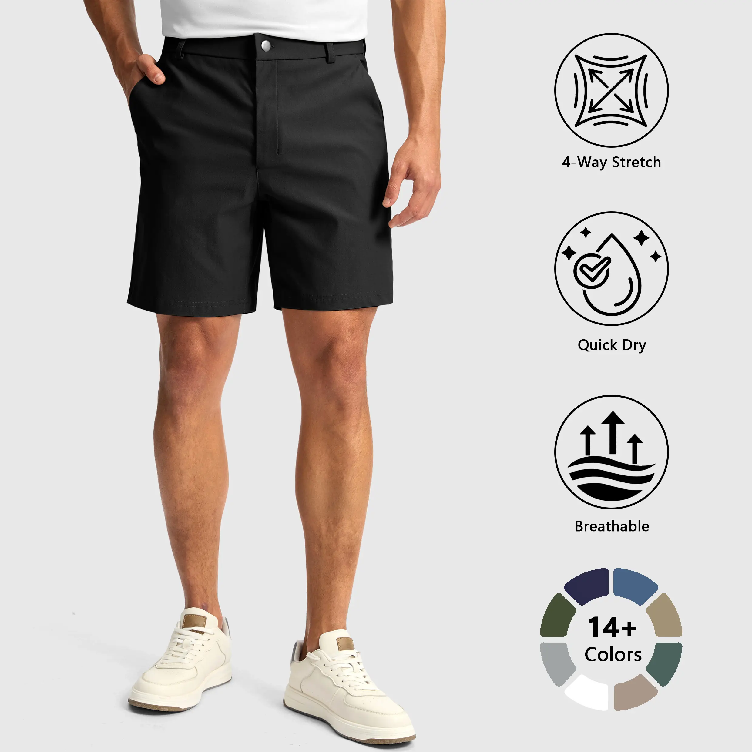 G Gradual Men's Golf Dress Shorts - 5"/7"/9" Stretch Quick Dry Men’s Clothes with 3 Pockets, Flat Front for Casual Work, Summer Sports & Outdoor Wear #TikTokShopStockUp,summerwins,travel essentials,camping essentials