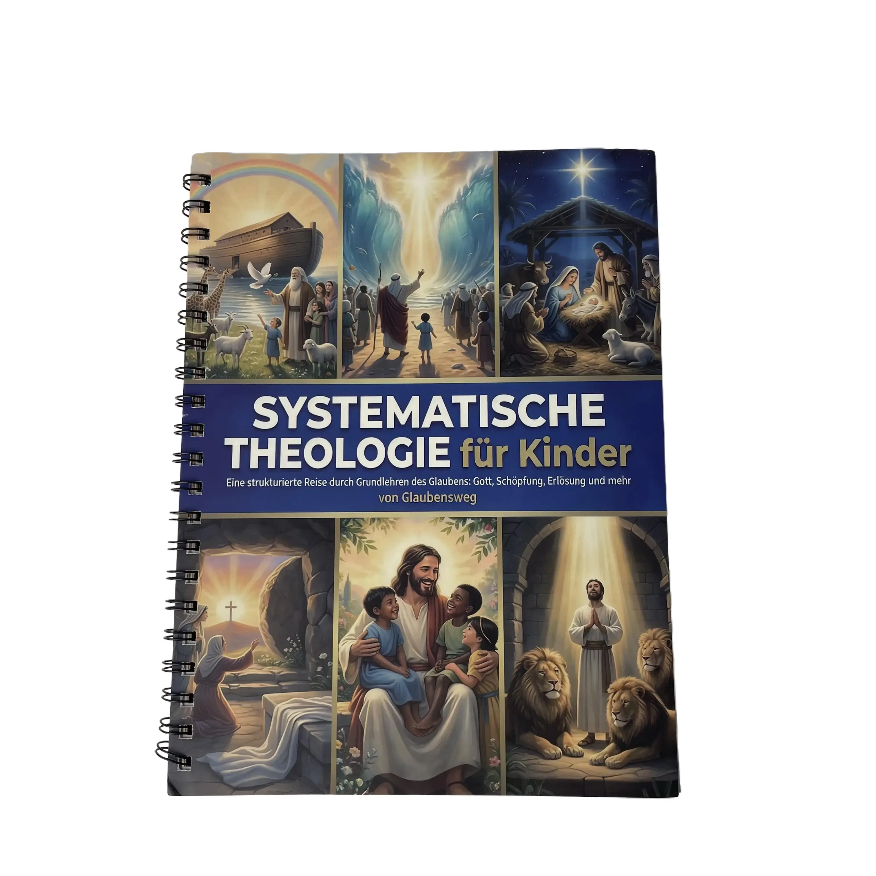 German "Systematic Theology for Children" Themed Spiral-Bound Learning Activity Notebook, Educational Journal for Kids, Office & School Stationery Early Childhood Writing Practice Pad