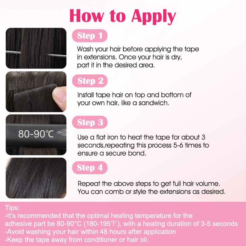 [16inch only #19.9] YoungSee Tape in Hair Extensions Real Human Hair Soft Lightweight Natural Straight 20pcs Pack 12-28 Inch Glueless Silky Straight Invisible Hairpiece #TikTokShopBlackFriday SpringStatements