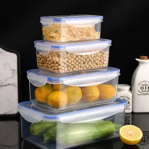 Plastic Kitchen Refrigerator Storage Box with Lid Microwave Heating Lunch Box for Food Preservation & Organization Leakproof Thermal Insulation