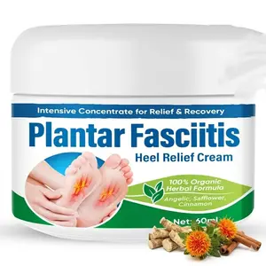 Organic Plantar Fasciitis Heel Relief Cream – Intensive Herbal Formula with Angelica, Safflower & Cinnamon – Soothes Heel Pain, Morning Stiffness & Arch Discomfort – Fast-Absorbing, Deep-Penetrating Comfort – 60ml