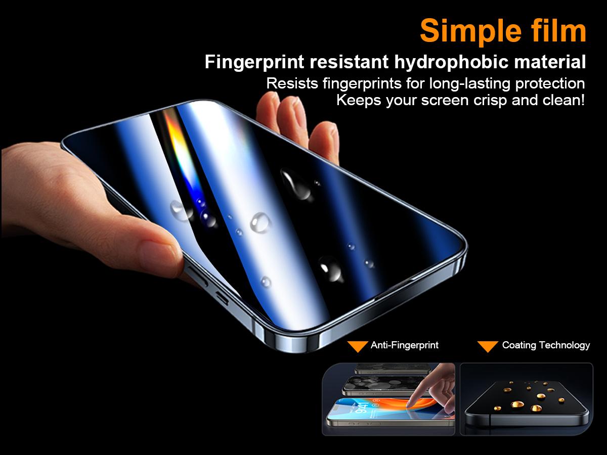 One Fish[2PCS] 360° Privacy [4 sides Privacy] Screen Protector [UP, DOWN, LEFT, RIGHT] Anti-Spy, Tempered Glass, Full Protection.