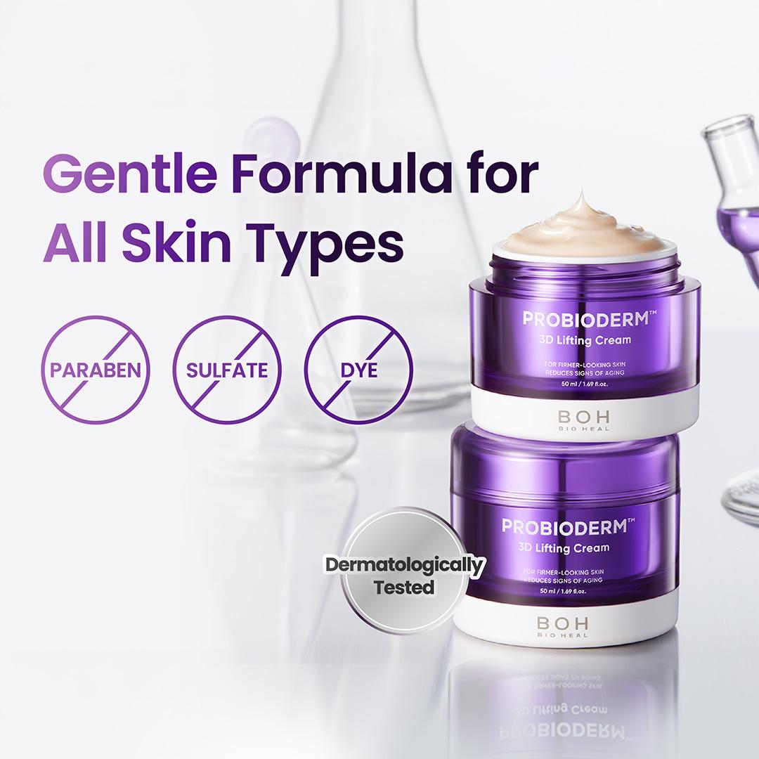 BIOHEAL BOH Probioderm 3D Lifting Cream 1.7 fl oz | Advanced Korean Anti-Aging Probiotic Facial Night Cream with 17-Peptide Complex & Patented Probioderm for Wrinkles on Face and Neck Nourishing Hydrating Skin Repair Firming Smooth BIOHEAL BOH Probioderm 3D Lifting Cream 1.7 fl oz | Advanced Korean Anti-Aging Probiotic Facial Night Cream with 17-Peptide Complex & Patented Probioderm for Wrinkles on Face and Neck Nourishing Hydrating Skin Repair Firming Smooth
