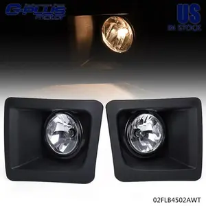 FOG LIGHTS LEFT & RIGHT SIDE FIT FOR 14-15 GMC SIERRA 1500 CLEAR LENS BUMPER