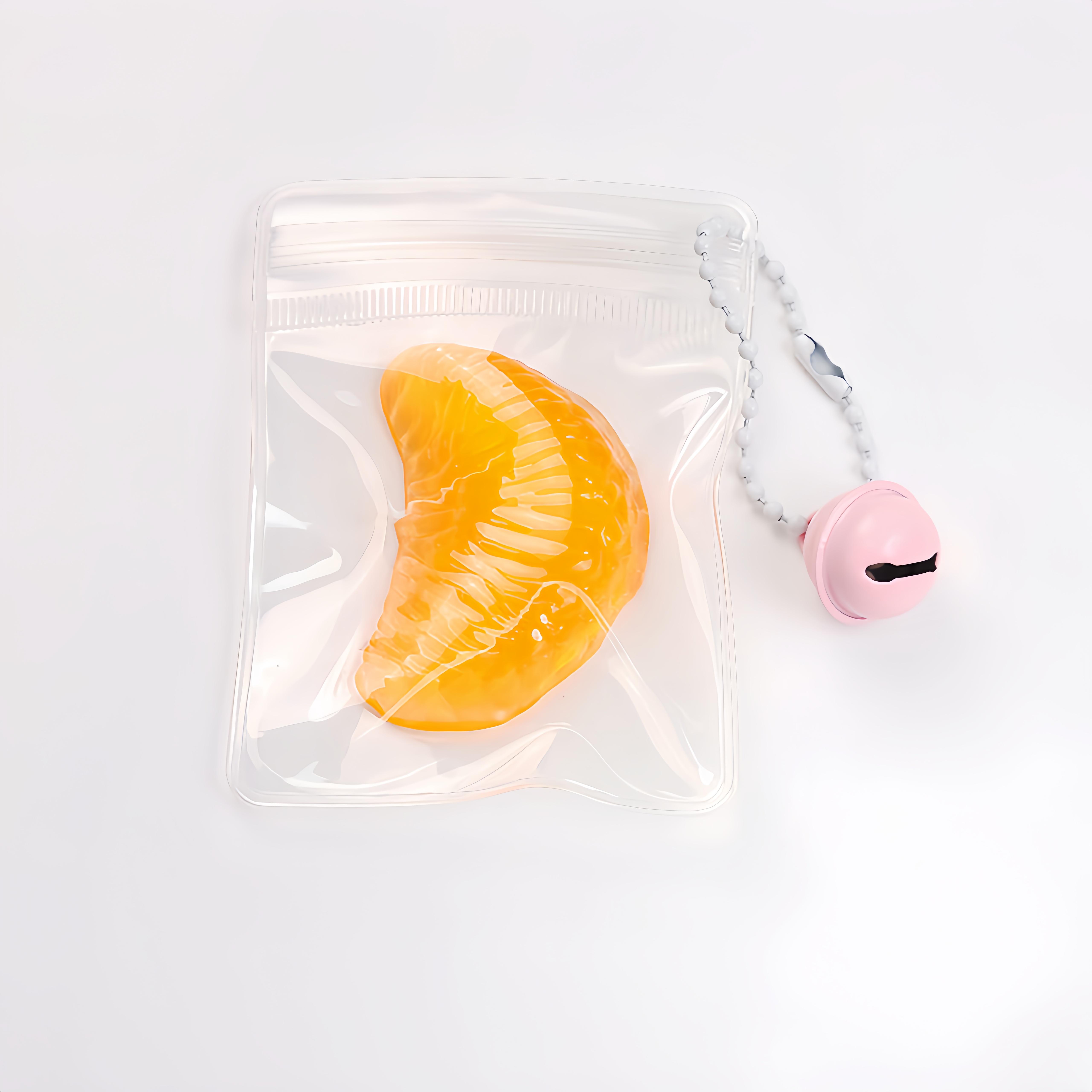 J&J 10 Pcs Realistic Orange Segment Squishy - Maltose Filled TPR Fidget Toy | Cute Fruit Stress Ball