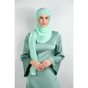 Diamond Chiffon with Matching Undercap Light Green #33