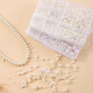 4/6/8/10mm Ivory Faux Pearl Beads Set – 1100pcs Acrylic Pearls for Jewelry Making