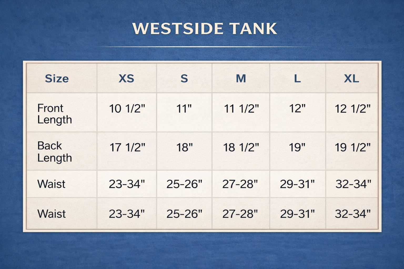 WESTSIDE TANK / BLUE STEEL