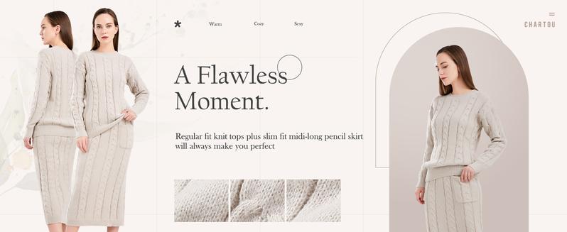 Chouyatou Women's Winter Chunky Cable Knit Long Skirt 2 Piece Outfit Sweater Sets