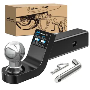 Nilight Fusion Trailer Hitch Mount with 1-7/8 Inch Trailer Ball & 5/8" Hitch Pin Clip, Fits 2-Inch Receiver 5000 lbs 2" Drop