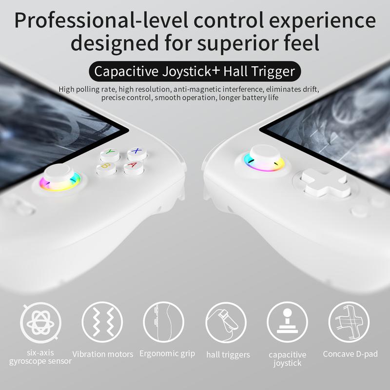 ANBERNIC RG557 Handheld Game Console 2025 NEW RG 557 5.48-inch AMOLED Screen Android 14 CPU Dimensity 8300 Processor