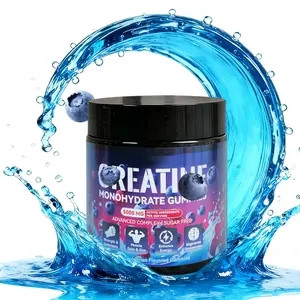 5000mg Monohydrate Gummies - Blueberry Flavor | Fitness Muscle Support & Energy Boost | Dietary Supplement