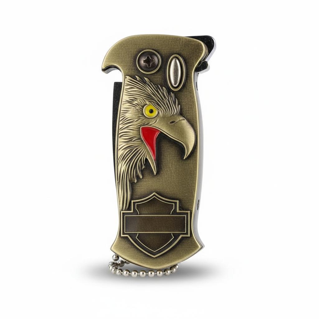 (Without Butane Gas)Keychain Burning hub lighter adjustable flame Automatic Three-Way Metal Cigarette Case mechanical Foldable Lighter for Adults