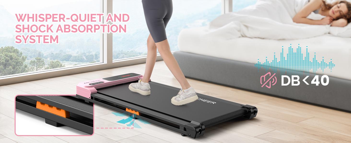 【Spring Glow Up】ANCHEER Five-Color Young Fashion under the Table Walking Pad, Tablet Portable LED Display & Remote Control Vibration Plate Home Gym Equipment Outdoorfun