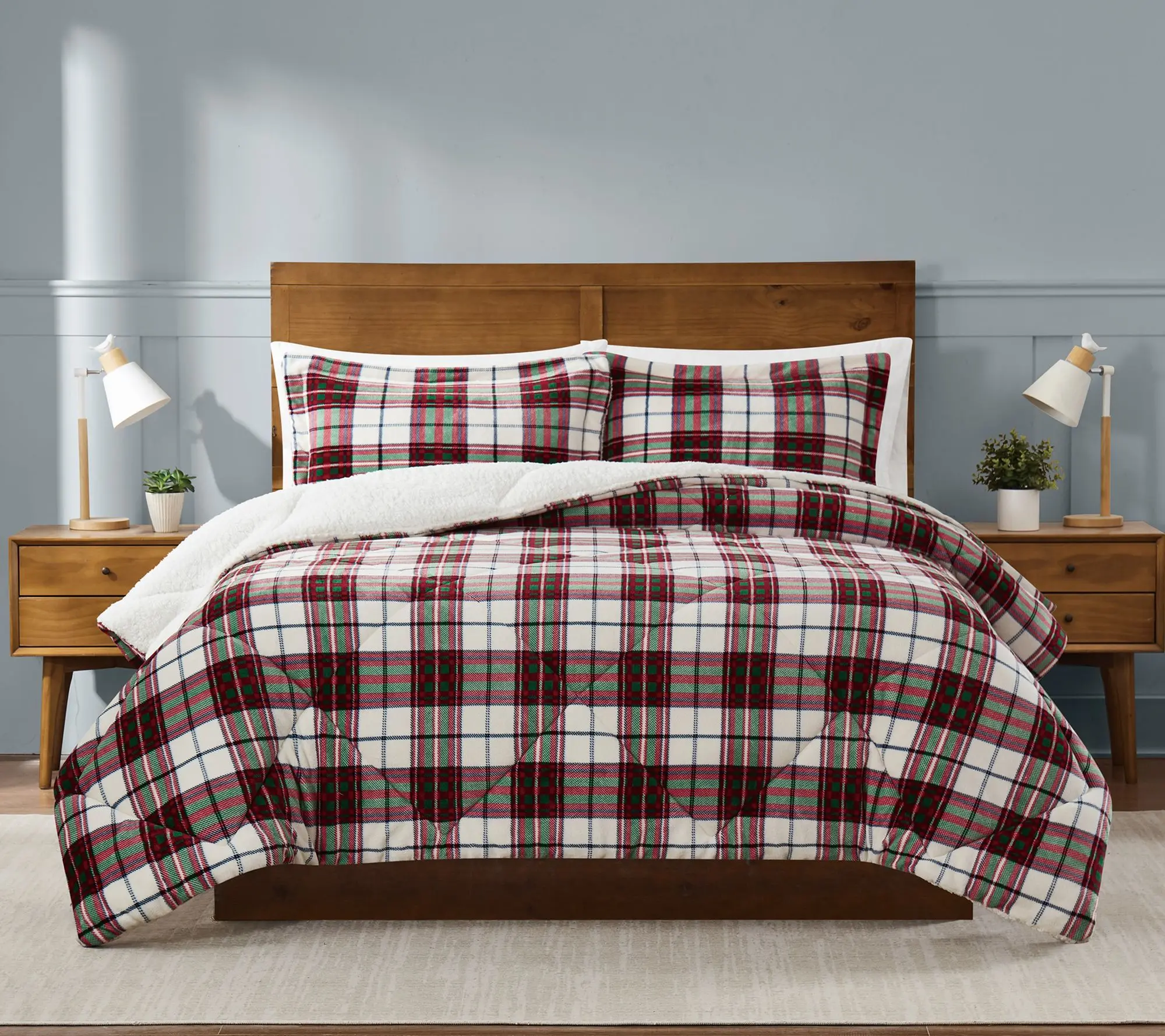 Truly Soft Cuddle Warmth Marlon Plaid Twin XL Comforter Set