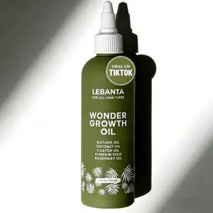 Lebanta Wonder Growth Oil for All Hair Types - Thickening & Prevents Hair Loss - Nourishes Scalp & Reduces Breakage - 4 FL OZ Bottle