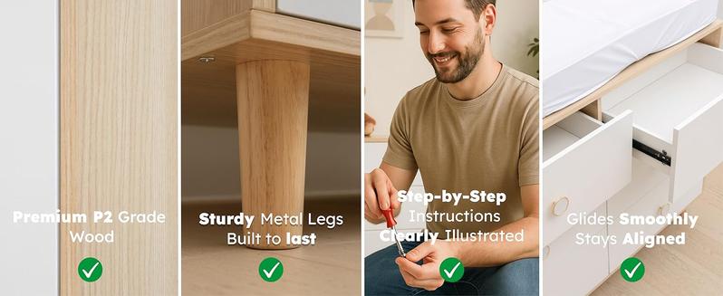 White Dresser for Bedroom, 6 Drawer Dressers with Solid Wood Legs, Baby Dresser for Nursery & Kids, Storage for Clothes and Baby Essentials White Dresser for Bedroom, 6 Drawer Dressers with Solid Wood Legs, Baby Dresser for Nursery & Kids, Storage for Clothes and Baby Essentials