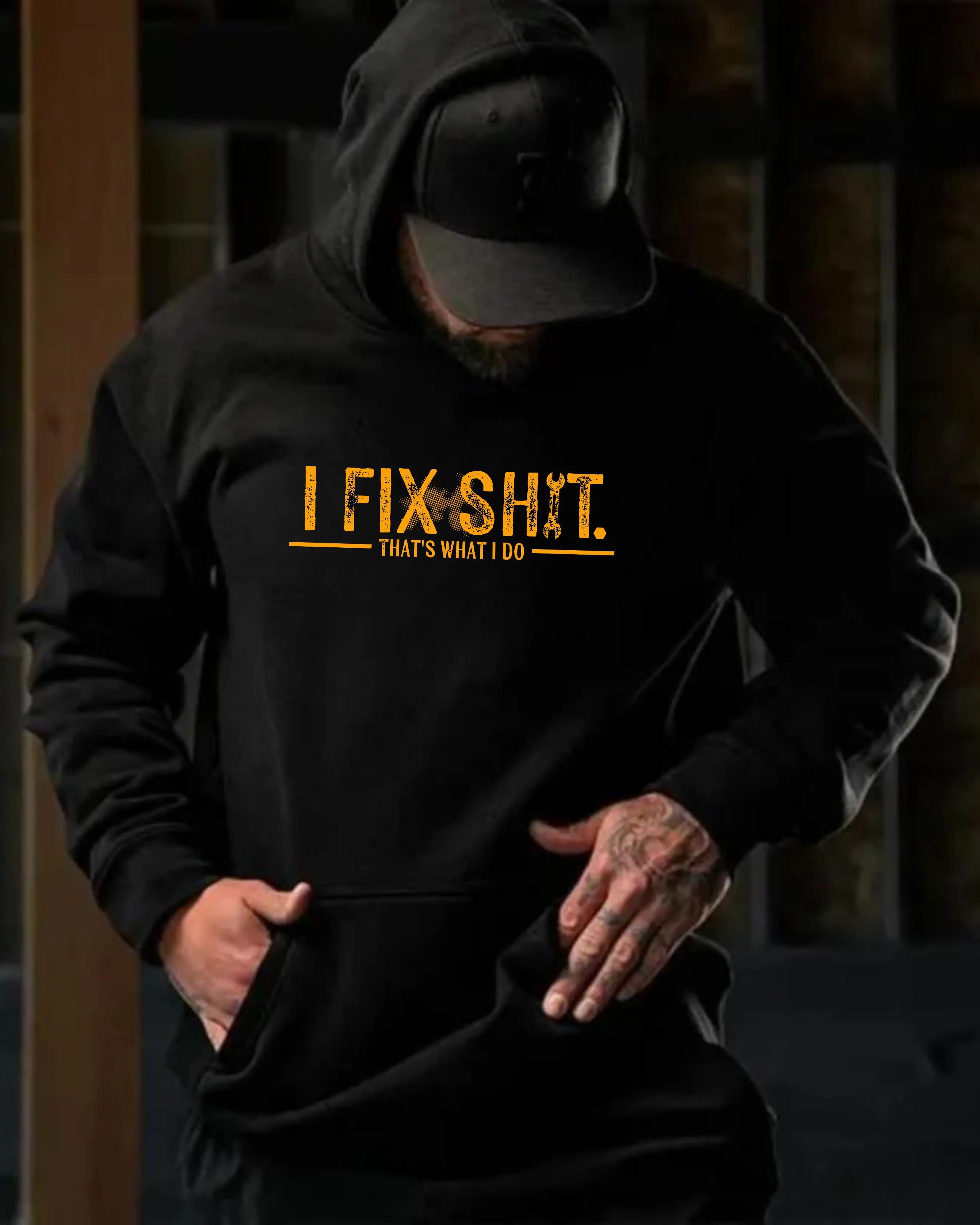 I Fix Shit That’s What I Do Hoodie – Blue Collar Workwear T-Shirt Hoodie Sweatshirt