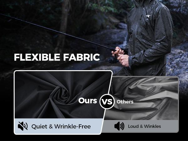 KastKing HydroArmor Lightweight Rain Jacket, 2.5-Layer Waterproof Fishing Hiking Rain Suit for Men, Packable Rain Gear