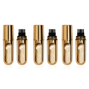 Portable Waterproof Hair Dye Pen Fast Dry Natural Color Brush Three Color Touch Up Tool for Root and Gray Coverage Lightweight Makeup for Travel and Events