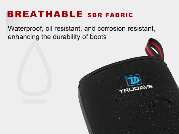 Trudave Rubber Boots for Men & Women, Waterproof Insulated Work Rain Boots, Anti-slip Outdoor Mud Boots for Working, Hunting, Fishing Shoe Rainproof Black Footwear Closed Dry