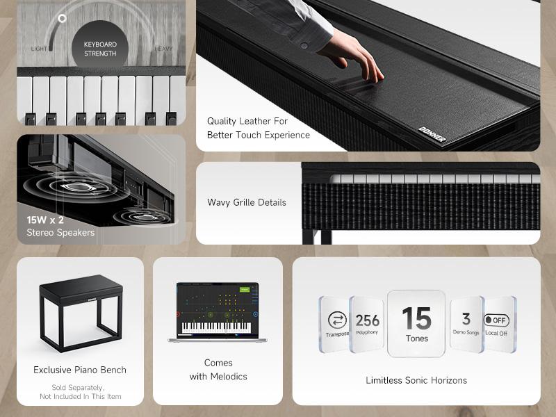 Donner OURA S300 Home Digital Piano with 88-key Graded Hammer Standard Keyboard Donner OURA S300 Home Digital Piano with 88-key Graded Hammer Standard Keyboard