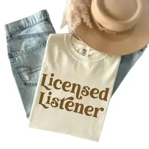 Soulful - Comfort Colors Licensed Listener Shirt, School Counselor Shirt, Graduation Gift for Therapist Gift for New Counselor New Therapist, Mental Health Shirt, Trendy Shirt, Women's Letter Print Short Sleeve Tee