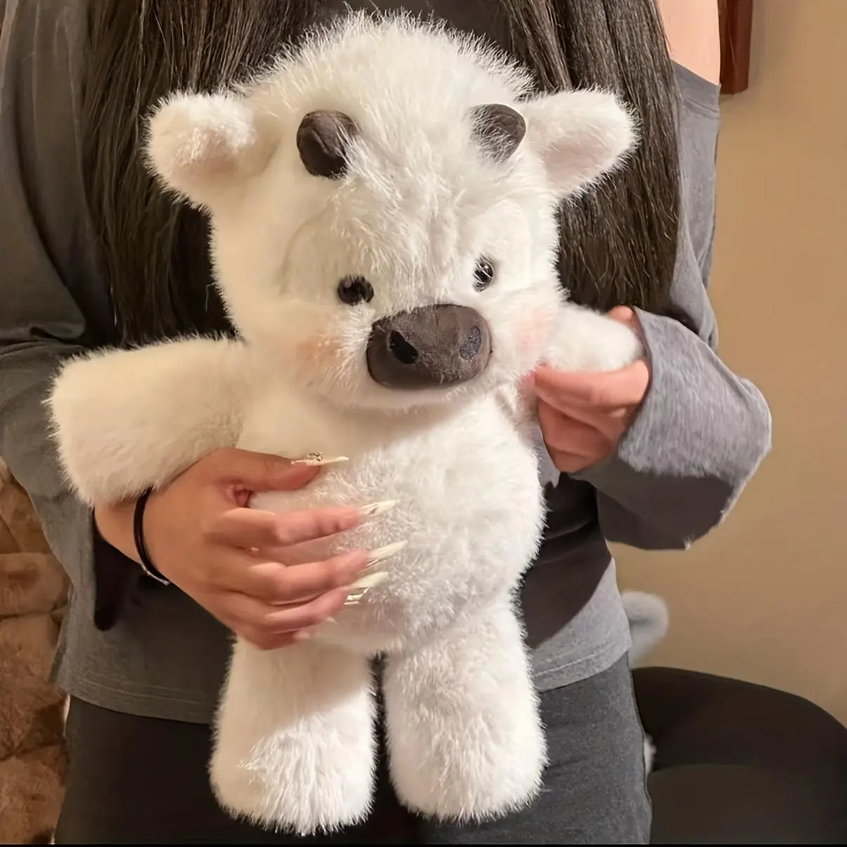 Polyester Plush Stuffed Animal Doll - Unisex Cute Stuffies with Plush Softness, No Battery Needed, Cuddly Daily Companion for 0+ Years, Ideal Gift