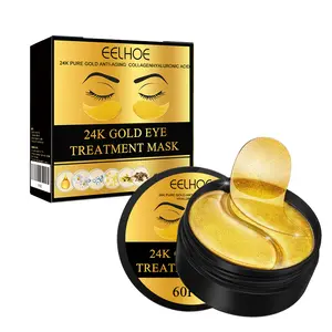 24K Gold Eye Treatment Mask with Hyaluronic Acid for Hydration and Soothing, Helps Reduce Dark Circles & Puffiness eyepatches Skincare Collagen dealsforyoudays budget beauty